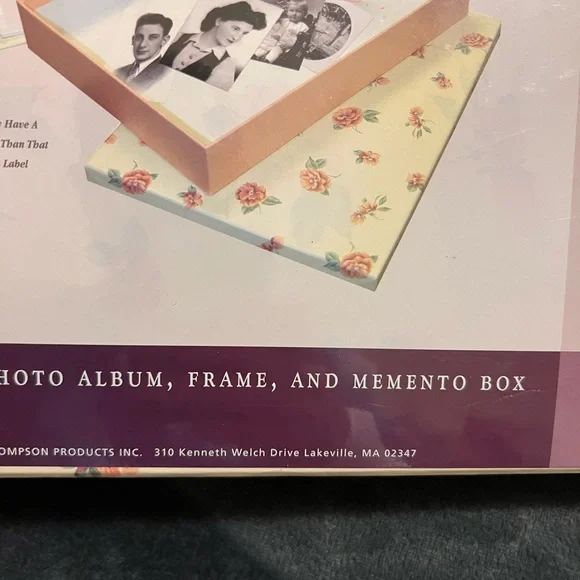 NWT Thompson Floral Photo Frame Set - Orange and Cream - Picture 8 of 12